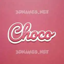 choco in Red Scribble style - 3D name wallpaper