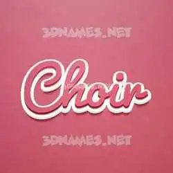 choir in Red Scribble style - 3D name wallpaper