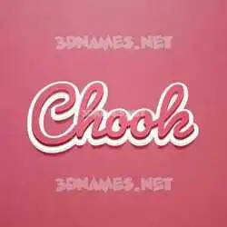 chook in Red Scribble style - 3D name wallpaper