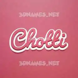 chotti in Red Scribble style - 3D name wallpaper
