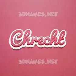 chrecht in Red Scribble style - 3D name wallpaper