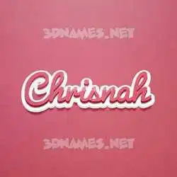 chrisnah in Red Scribble style - 3D name wallpaper