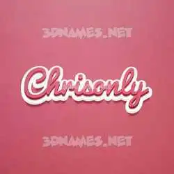 chrisonly in Red Scribble style - 3D name wallpaper