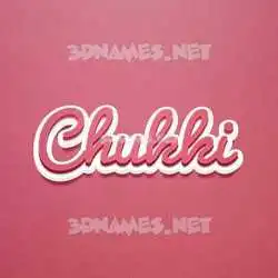 chukki in Red Scribble style - 3D name wallpaper