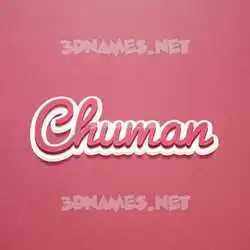 chuman in Red Scribble style - 3D name wallpaper