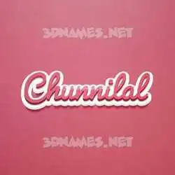 chunnilal in Red Scribble style - 3D name wallpaper