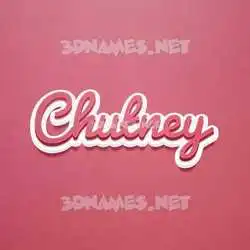 chutney in Red Scribble style - 3D name wallpaper