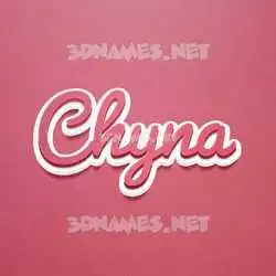 chyna in Red Scribble style - 3D name wallpaper
