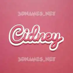cidney in Red Scribble style - 3D name wallpaper
