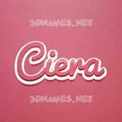 ciera in Red Scribble style - 3D name wallpaper