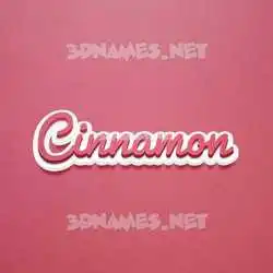 cinnamon in Red Scribble style - 3D name wallpaper