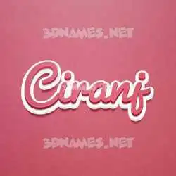 ciranj in Red Scribble style - 3D name wallpaper