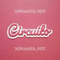 circuito in Red Scribble style - 3D name wallpaper