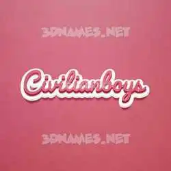 civilianboys in Red Scribble style - 3D name wallpaper