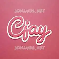 cjay in Red Scribble style - 3D name wallpaper