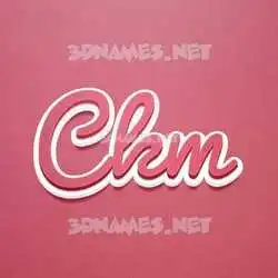 ckm in Red Scribble style - 3D name wallpaper