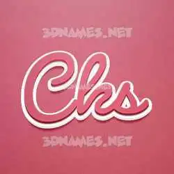 cks in Red Scribble style - 3D name wallpaper