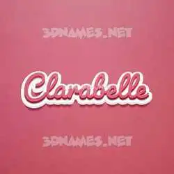 clarabelle in Red Scribble style - 3D name wallpaper