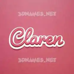 claren in Red Scribble style - 3D name wallpaper
