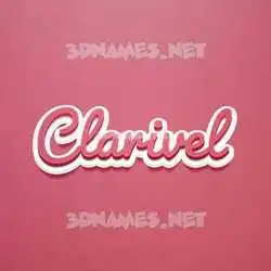 clarivel in Red Scribble style - 3D name wallpaper