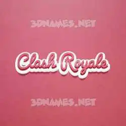 clash royale in Red Scribble style - 3D name wallpaper