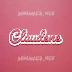 claudene in Red Scribble style - 3D name wallpaper