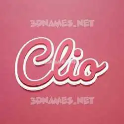 clio in Red Scribble style - 3D name wallpaper