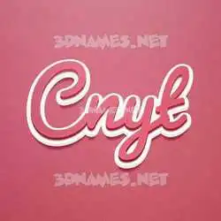 cnyt in Red Scribble style - 3D name wallpaper