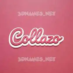 collazo in Red Scribble style - 3D name wallpaper