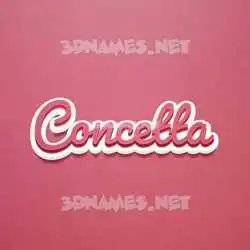 concetta in Red Scribble style - 3D name wallpaper
