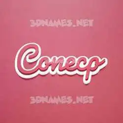 conecp in Red Scribble style - 3D name wallpaper