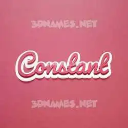 constant in Red Scribble style - 3D name wallpaper