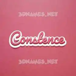 constence in Red Scribble style - 3D name wallpaper
