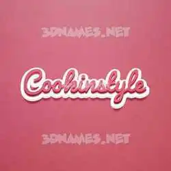 cookinstyle in Red Scribble style - 3D name wallpaper