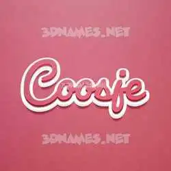 coosje in Red Scribble style - 3D name wallpaper