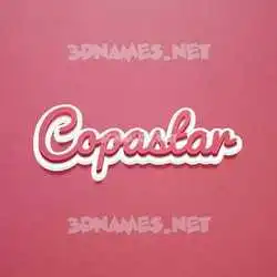 copastar in Red Scribble style - 3D name wallpaper