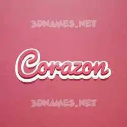 corazon in Red Scribble style - 3D name wallpaper