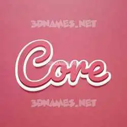 core in Red Scribble style - 3D name wallpaper