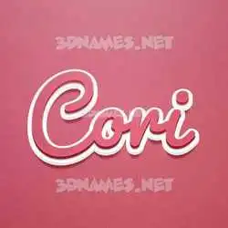 cori in Red Scribble style - 3D name wallpaper