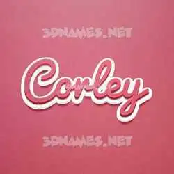 corley in Red Scribble style - 3D name wallpaper
