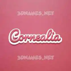 cornealia in Red Scribble style - 3D name wallpaper