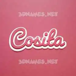 cosita in Red Scribble style - 3D name wallpaper