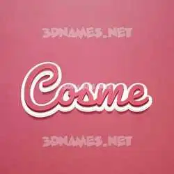 cosme in Red Scribble style - 3D name wallpaper