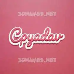 cpyadav in Red Scribble style - 3D name wallpaper