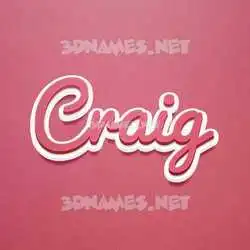 craig in Red Scribble style - 3D name wallpaper