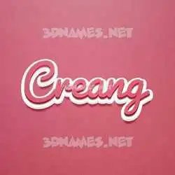 creang in Red Scribble style - 3D name wallpaper