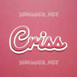 criss in Red Scribble style - 3D name wallpaper