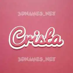 crista in Red Scribble style - 3D name wallpaper