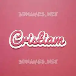 cristiam in Red Scribble style - 3D name wallpaper
