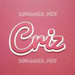 criz in Red Scribble style - 3D name wallpaper